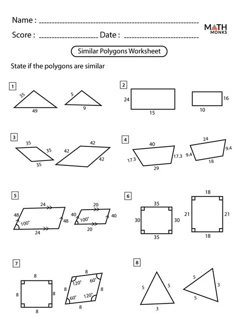 more similar polygons worksheet answers